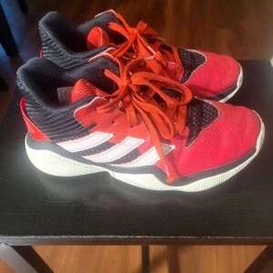Adidas Kids Red and White Sneakers